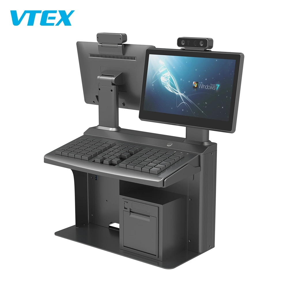 Супермаркет Counter Equipment Business Dual Screen Cash Register Machine