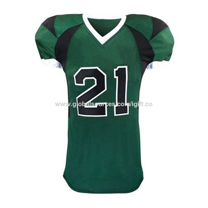 100% Polyester Heavy-Mesh Custom Cheap Uniforms Young Training American Football Jerseys