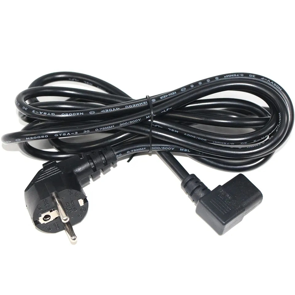 CE Standard PSU Supply European 2pin Plug Power Cable with VDE Schuko EU IEC C13 Power Cord Plug Connector