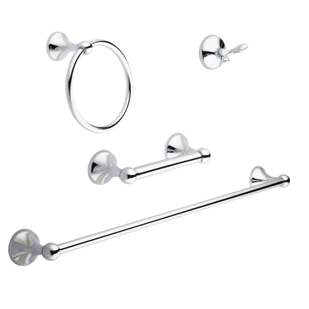 Hardware Set Bathroom Accessories Zinc Chrome Wall Mounted Bath Fitting Set