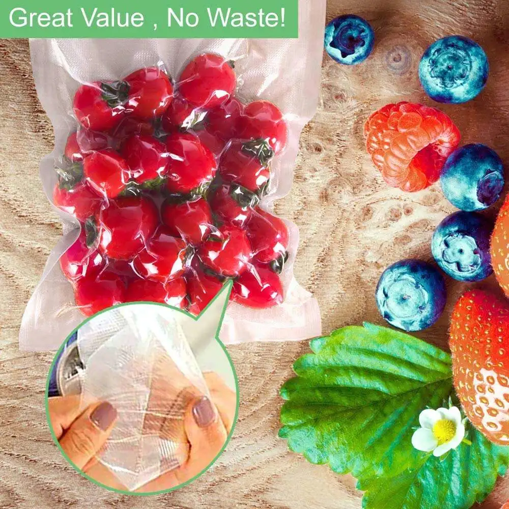 Bolsa de vacío plástica laminada de alta transparencia para alimentos de grado alimentario vacío arroz vacío Bolsas de embalaje