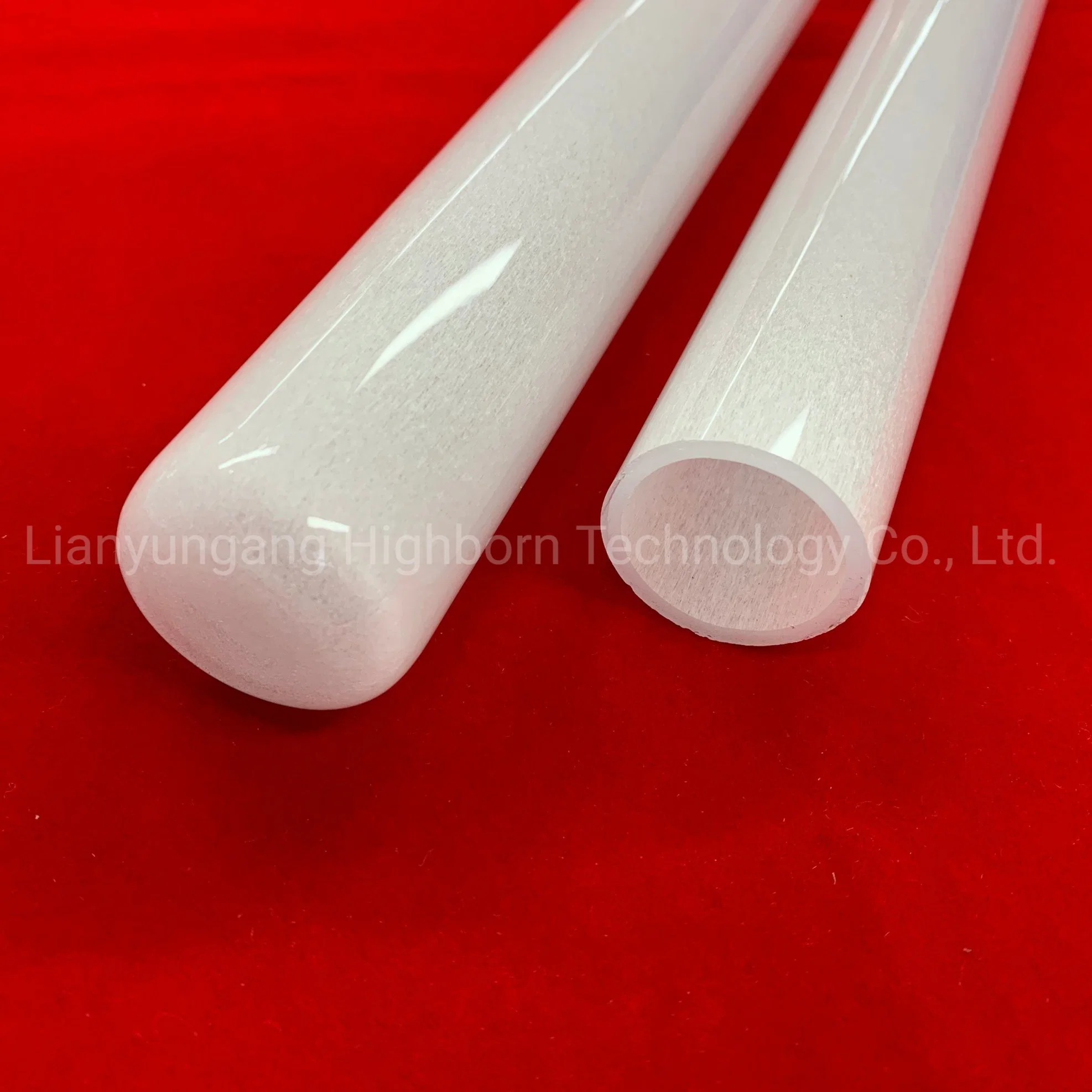 High Temperature Pressure Customized Heat Resistance Opaque Milky White Flat/Round Bottom Quartz Glass Tube