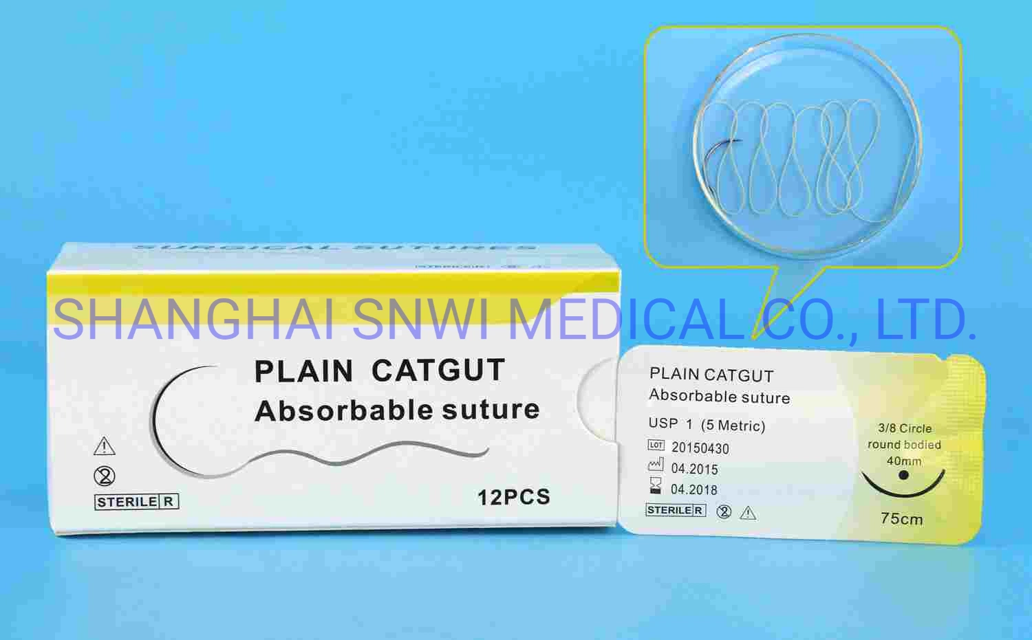 OEM Sterile Surgical Suture for Veterinary Clinic Use Vicryl PGA Pdo Silk Nylon Catgut