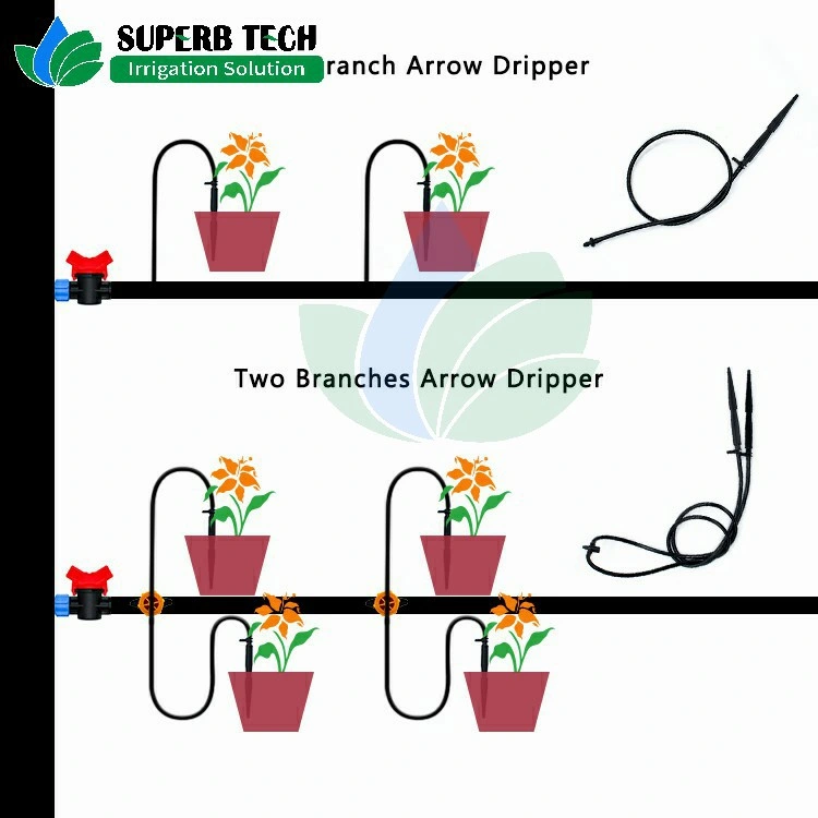 Drip Irrigation Branch Straight Arrow Dripper for Farm