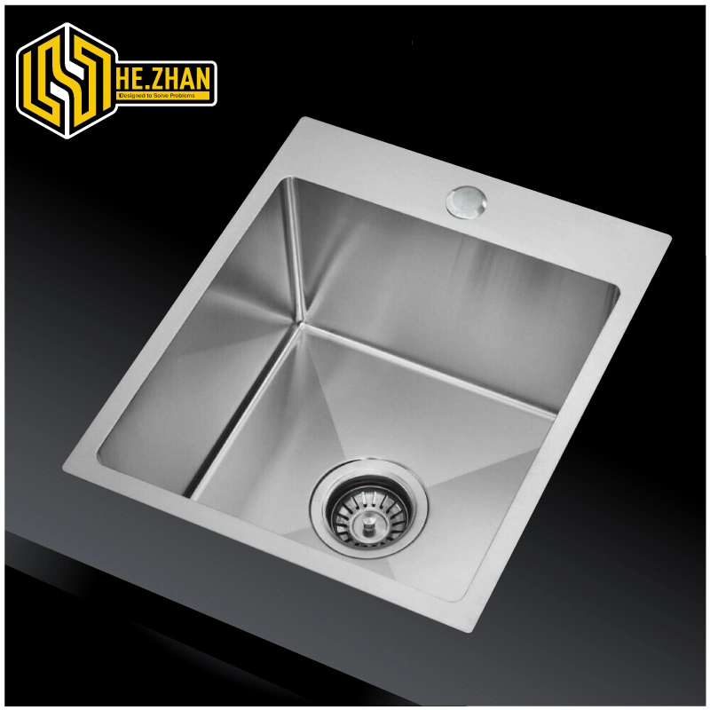 304 Stainless Steel Single Sink, Table Top Faucet and Bowl, Handcrafted for Home Kitchen Use