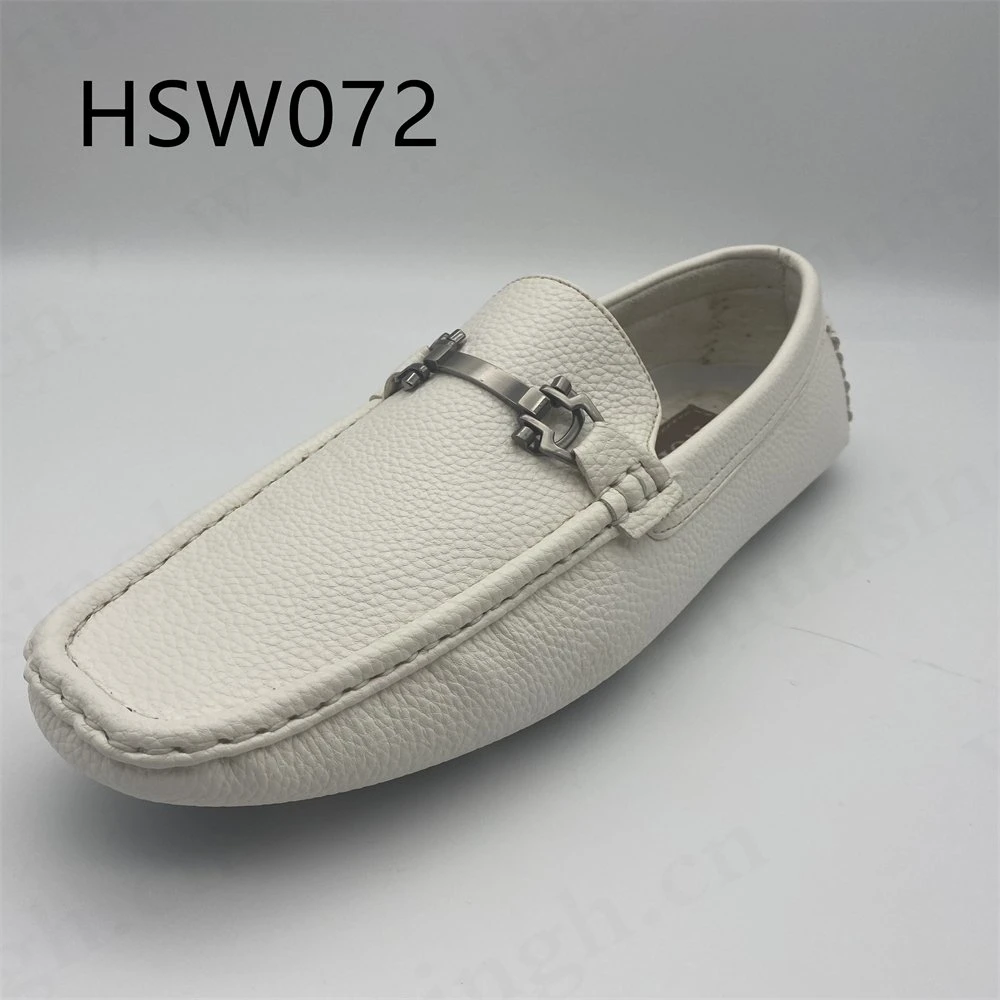 Gww, Hot Selling Easy Wear Comfortable Flat Peas Shoe Handmade Full Grain Leather Mask Style Green Penny Shoe Hsw070