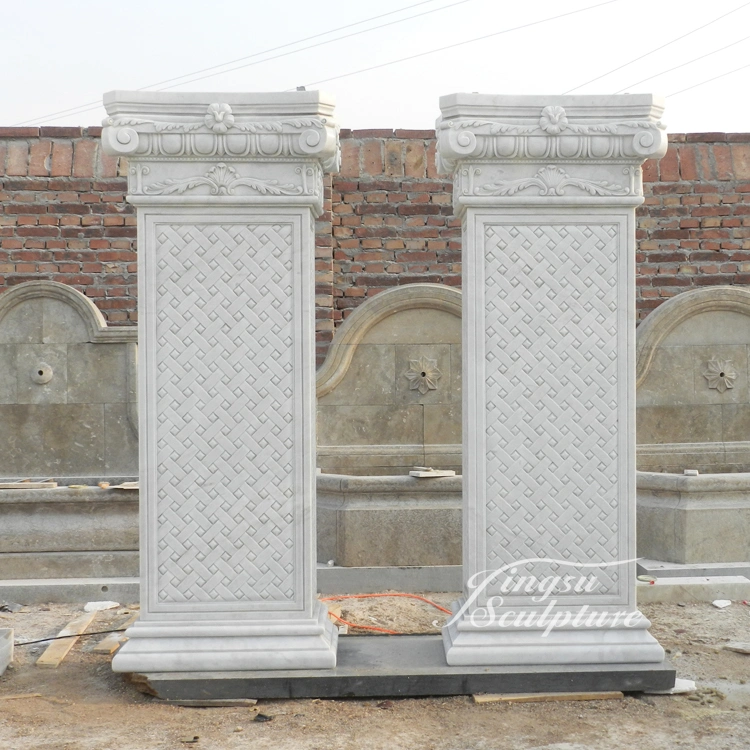 Customized Size Home Decoration White Marble Column