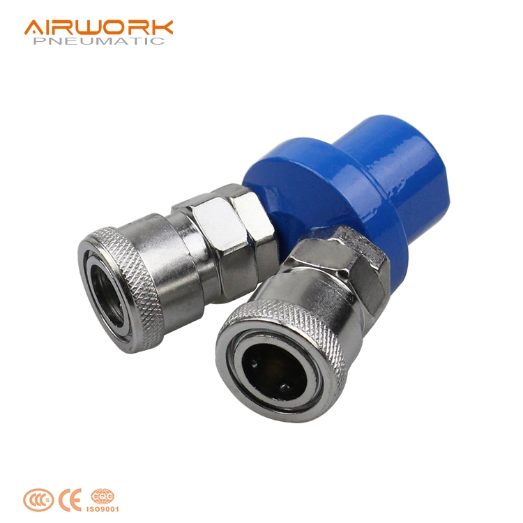 Smv Pneumatic Fitting C Type Two Way Quick Coupling Connector Coupler for Air Compressor