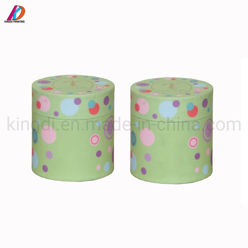 Customized Printing Recyclable Paper Cylinder Round Jewelry Box