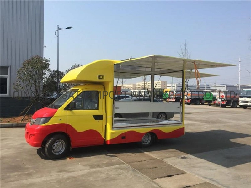 Mini Multifuncional popular Rua Veículo Alimentar Van de venda de alimentos