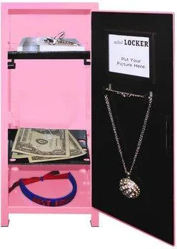 Pink Color Metal Material Mini Locker Barbie Doll Steel Locker