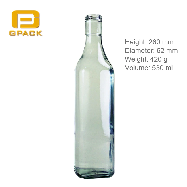 Custom 40 50 100 200 300 500 Ml Small Mini Glass Bottle of Vodka Alcohol Spirit Rum Whisky Gin Bottles