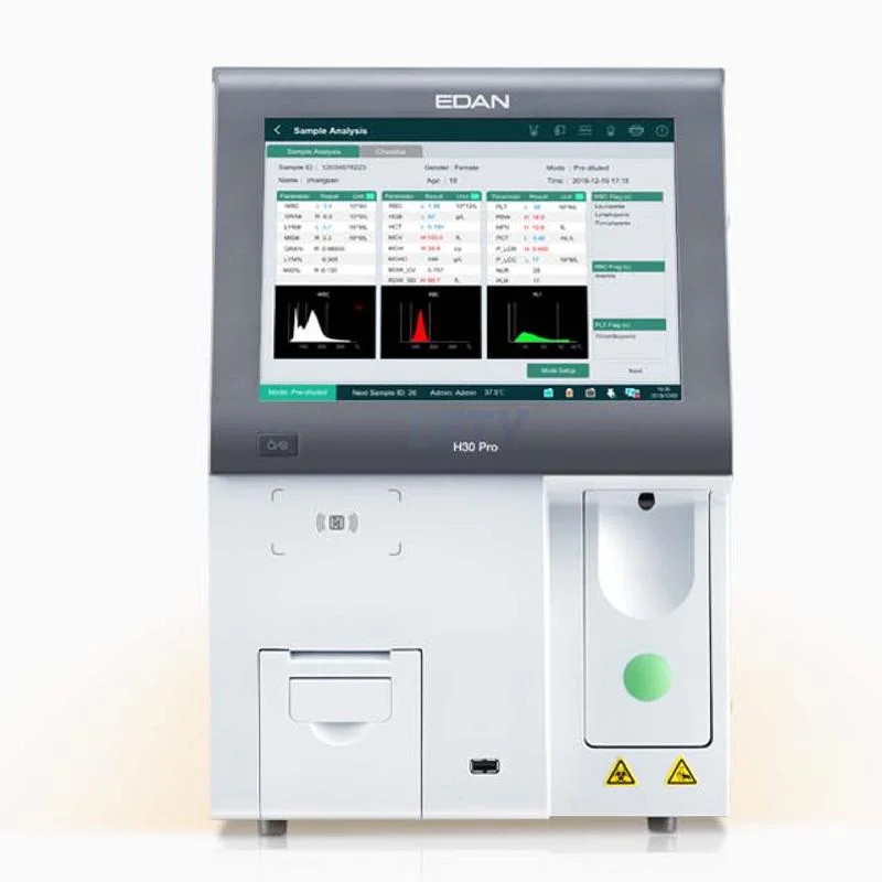 Analizador de hematología Edan de 3 partes Analizador de hematología automática Analizador de sangre