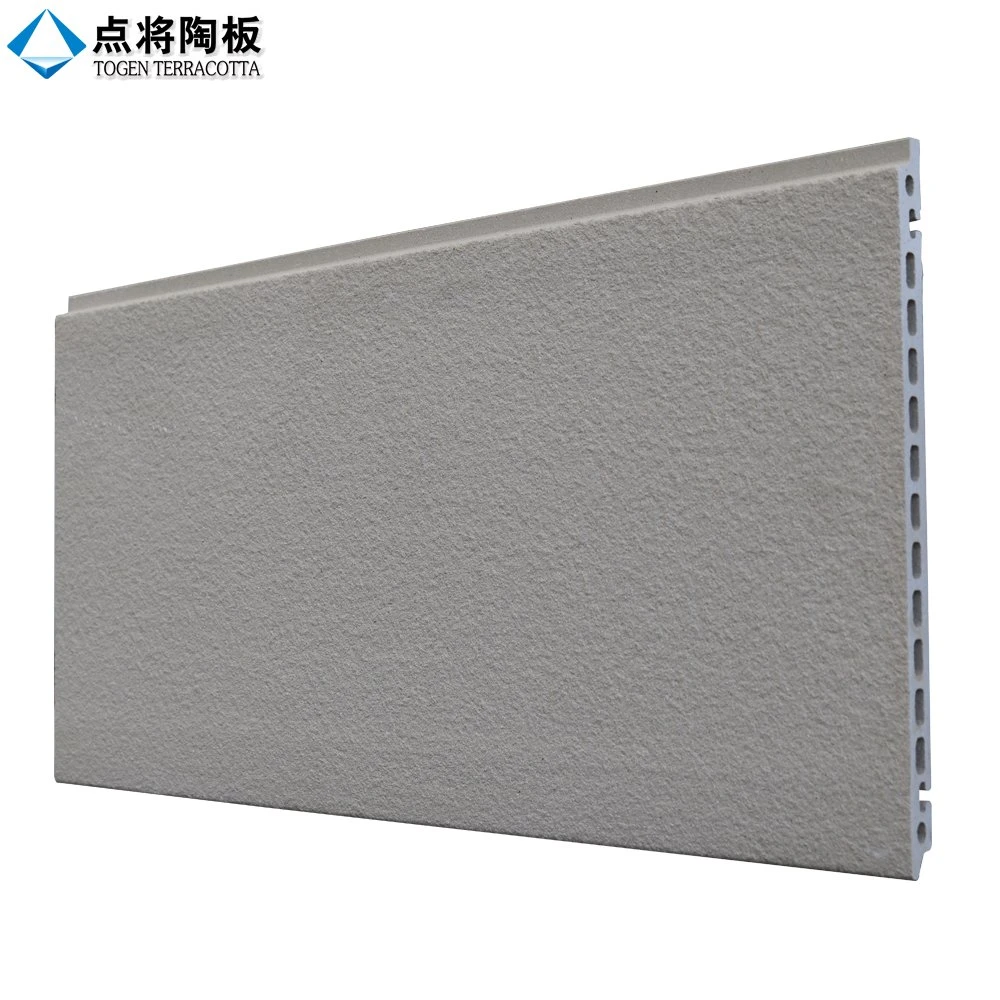 OEM Grey Natural Surface Terracotta Panel Ceramic Tile Panels for Exterior Wall