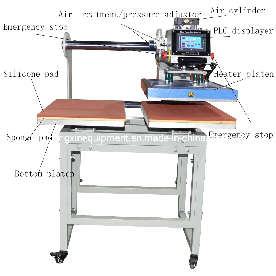 Pneumatic Double Stations Heat Press Machine for Tshirt