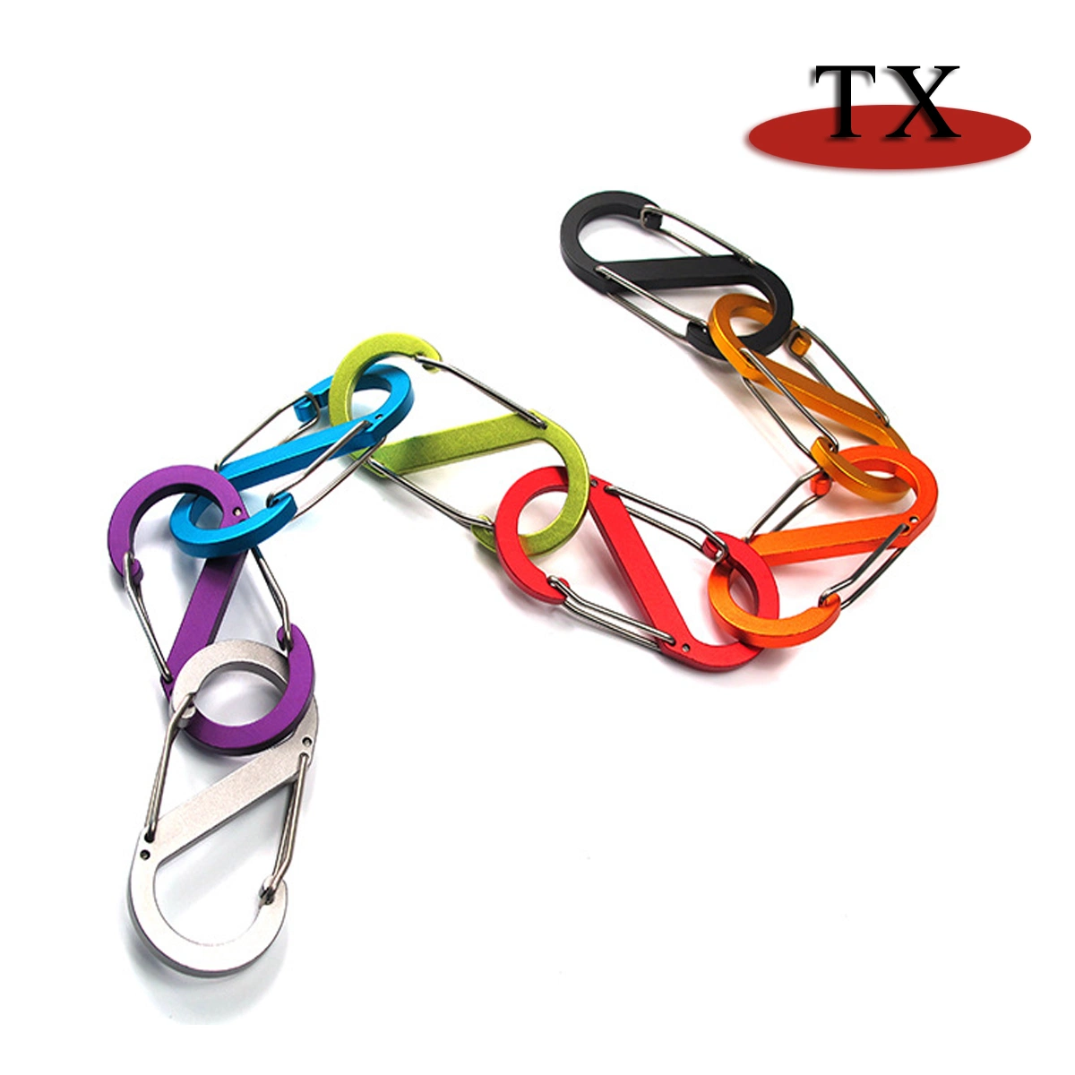 High quality/High cost performance Metal Keychain Key Ring and Backpacks S Shape Carabiner