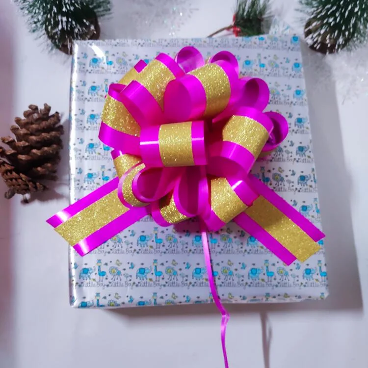 Festa festival férias PP decorativas puxe a string de proa da fita para decorações de Natal por grosso