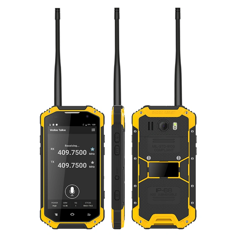 Uniwa IP68 pulgadas W3 4,7 impermeable UHF/VHF Walkie Talkie smartphone Con NFC