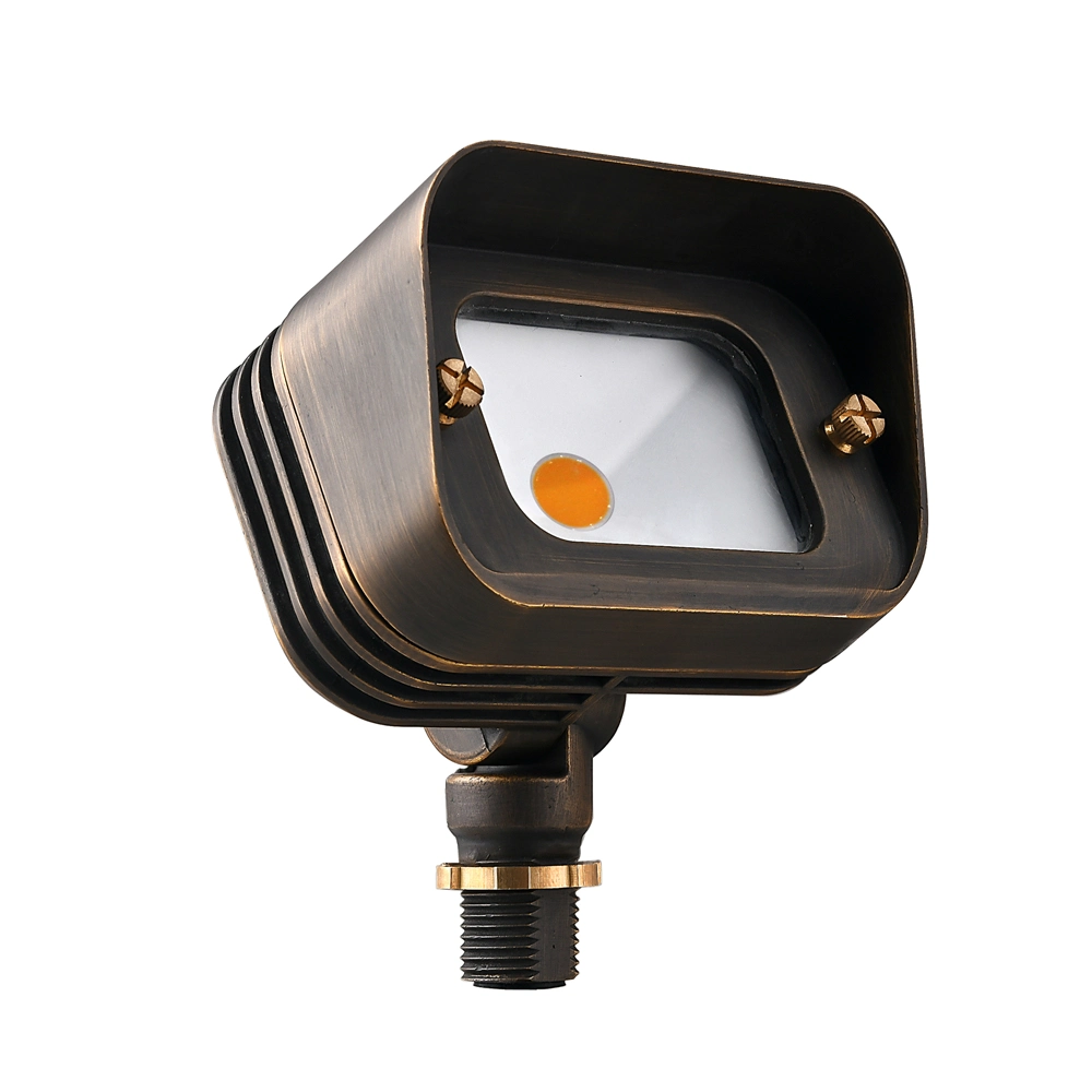 IP65 Waterproof Outdoor Garden Light Brass Wall Wash Landscape Lighting 120deg Wide Flood Light