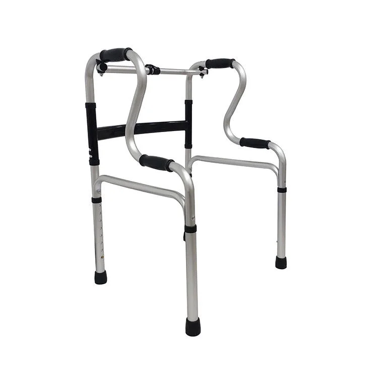 Custom Medical Hospital Aluminium Adults Seniors Elderly Upright Walker Rollator Folding Frame Seat Walking Aids for Disabled