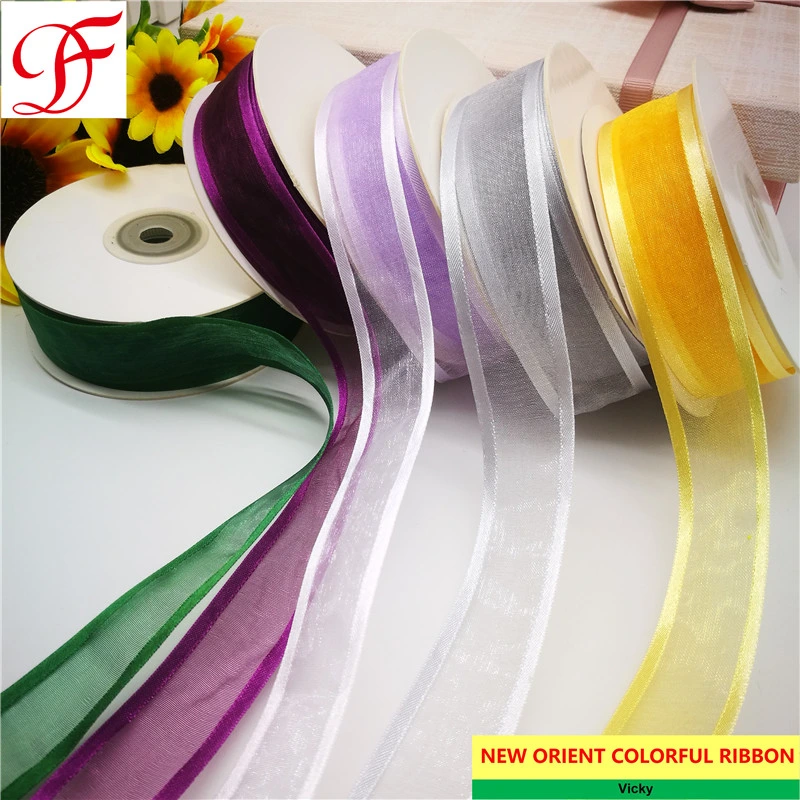 Factory Customized Print Satin, Grosgrain, Metallic, Organza Ribbon with Satin Edge for Wrapping/Garments/Decoration/Gifts/Christmas Box/Garment Accessory