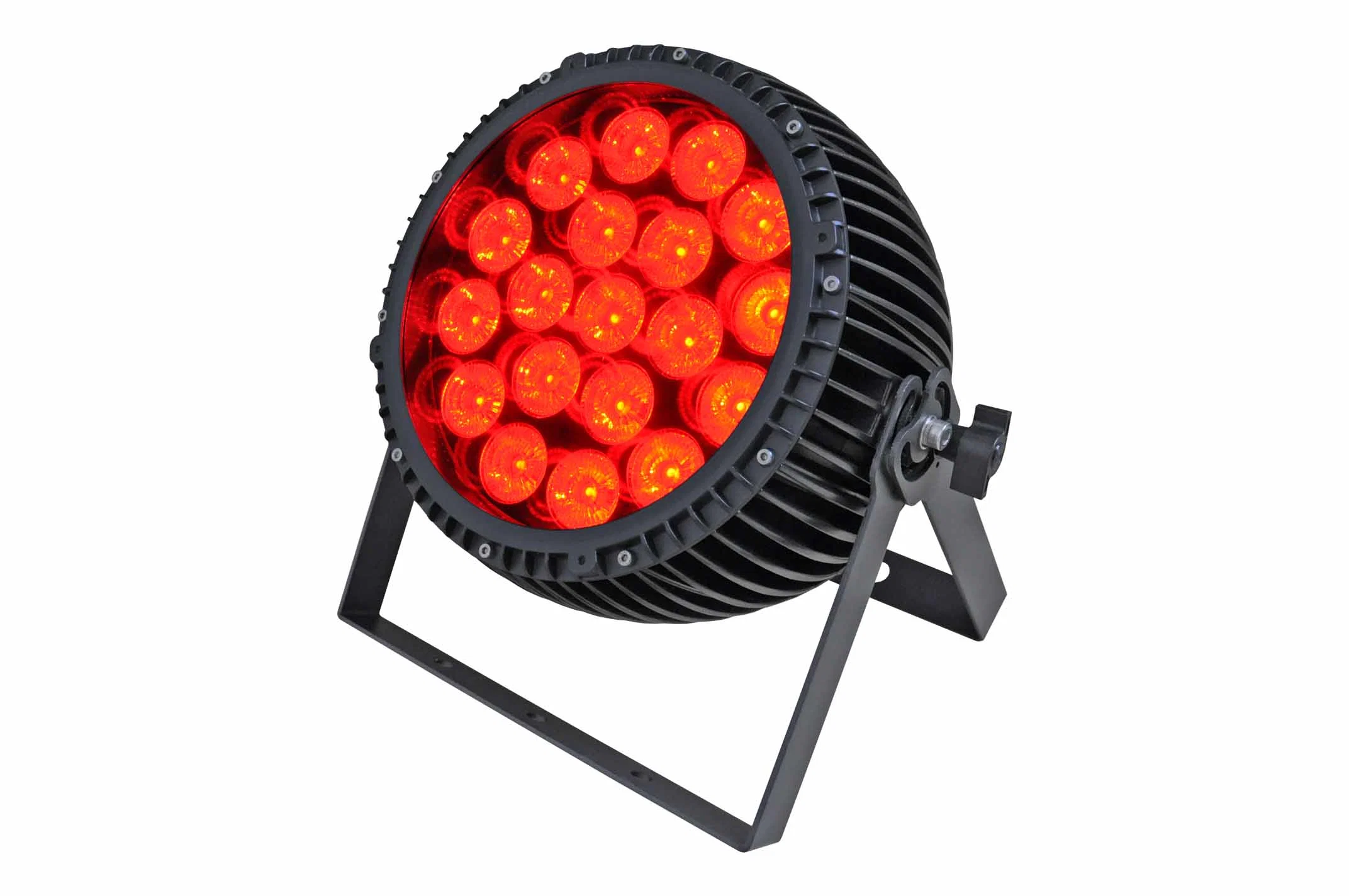 Éclairage de scène PAR LED RGBW 19X12W sans fil et étanche en extérieur.