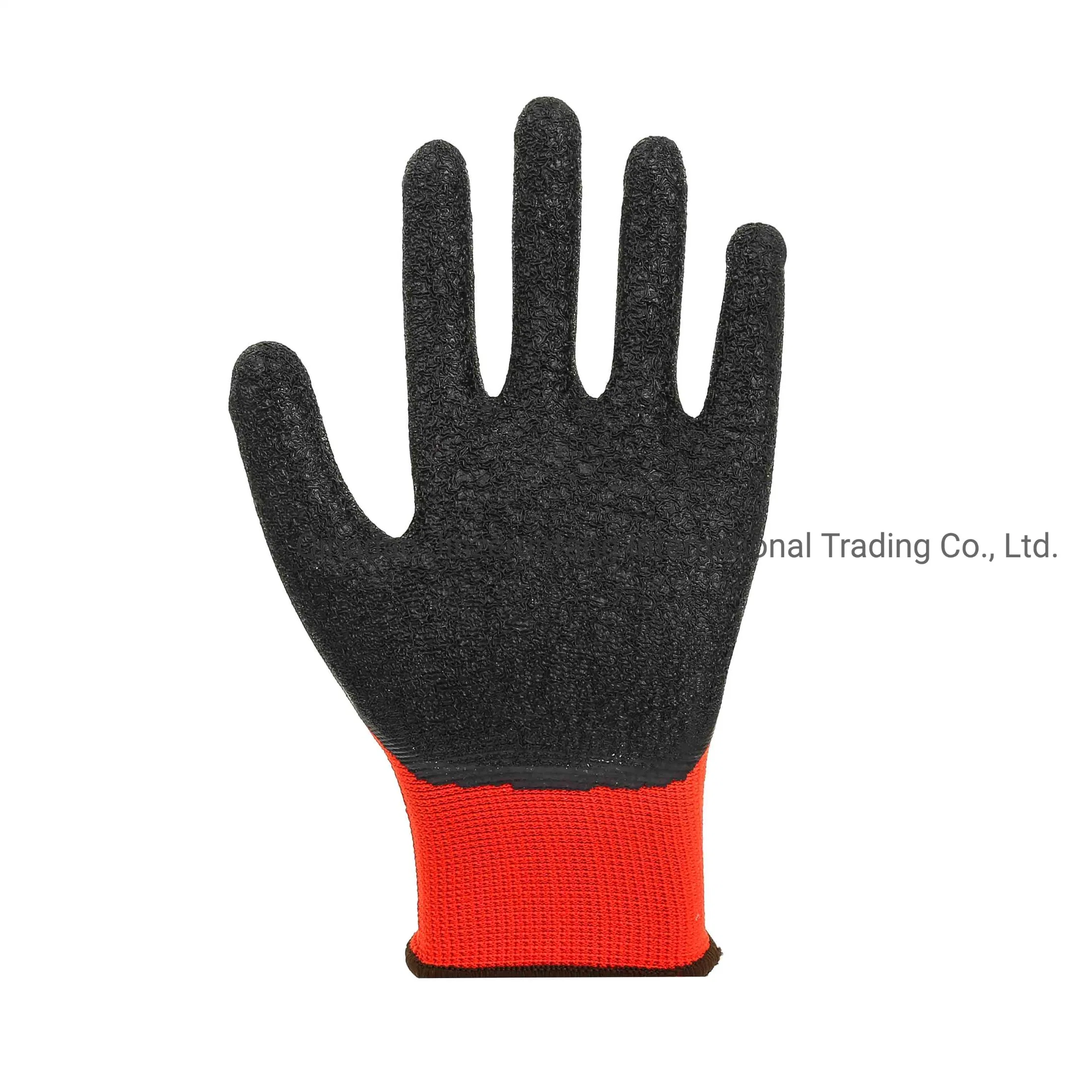 Antistatique enduits de latex de caoutchouc noir industriel 13G Polyester rouge travailler la main de la sécurité des gants de travail