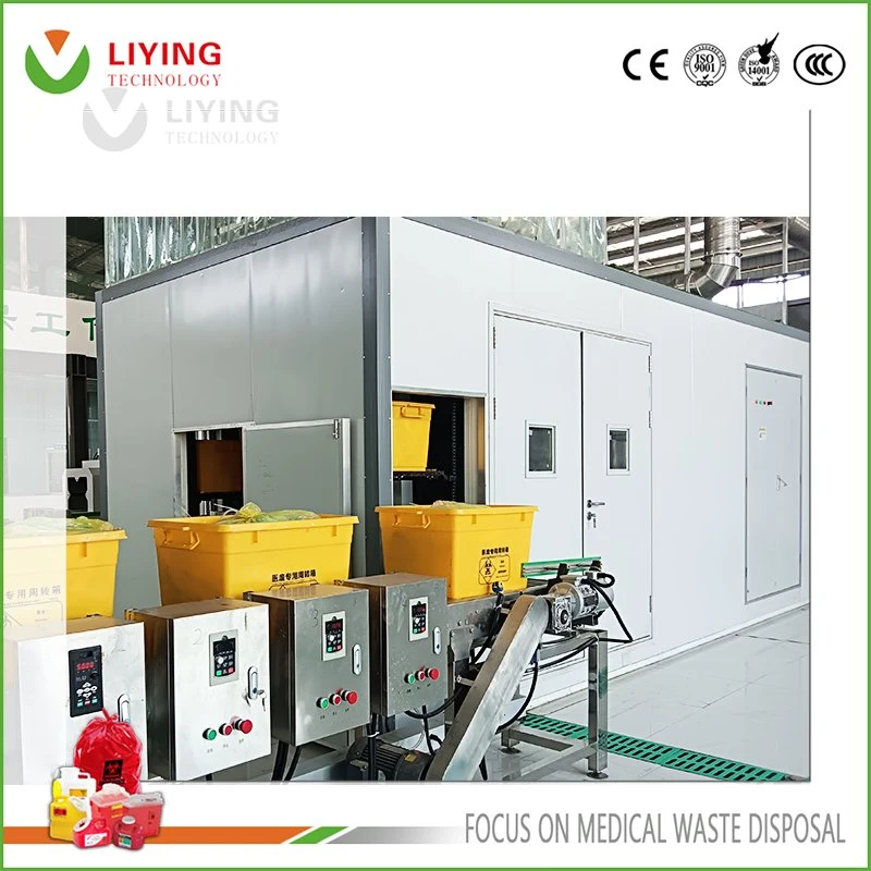 Large Capacity Medical Waste Microwave Disinfection Technology on-Site Disposal Treatment Equipment