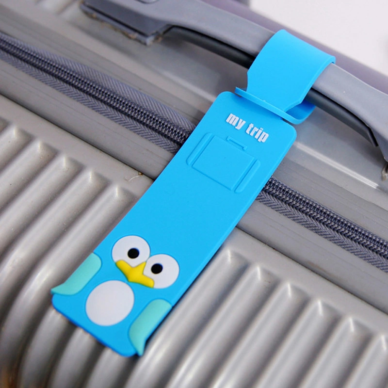 New PVC Luggage Tag with Cartoon Designs for Wholesale/Supplier