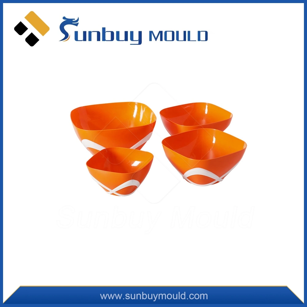 2023 Plastic Injection Commordity Bi-Coulor Tray Disk Pot Mould