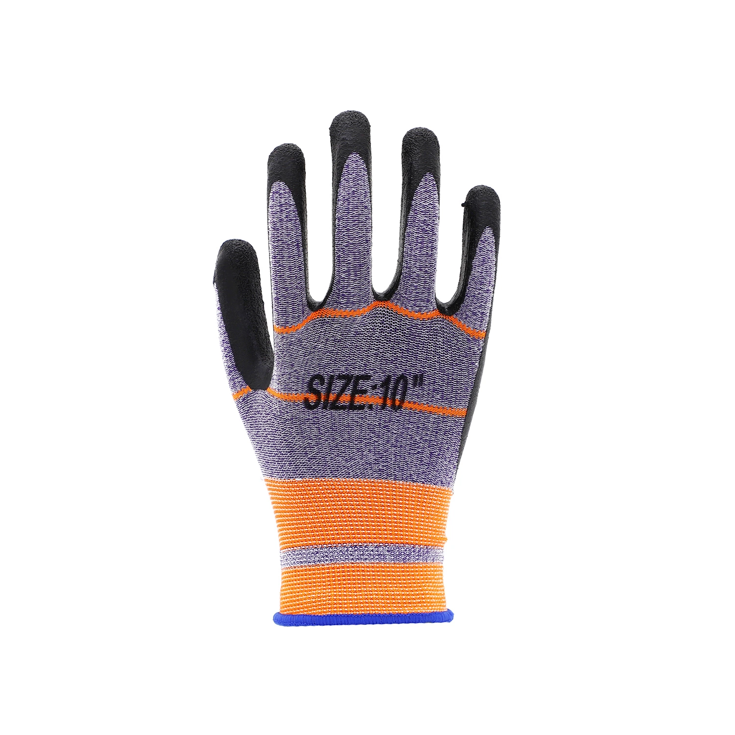 Manufacturers Supply Cotton Crinkle Finished Latex Coating Safety Work Gloves