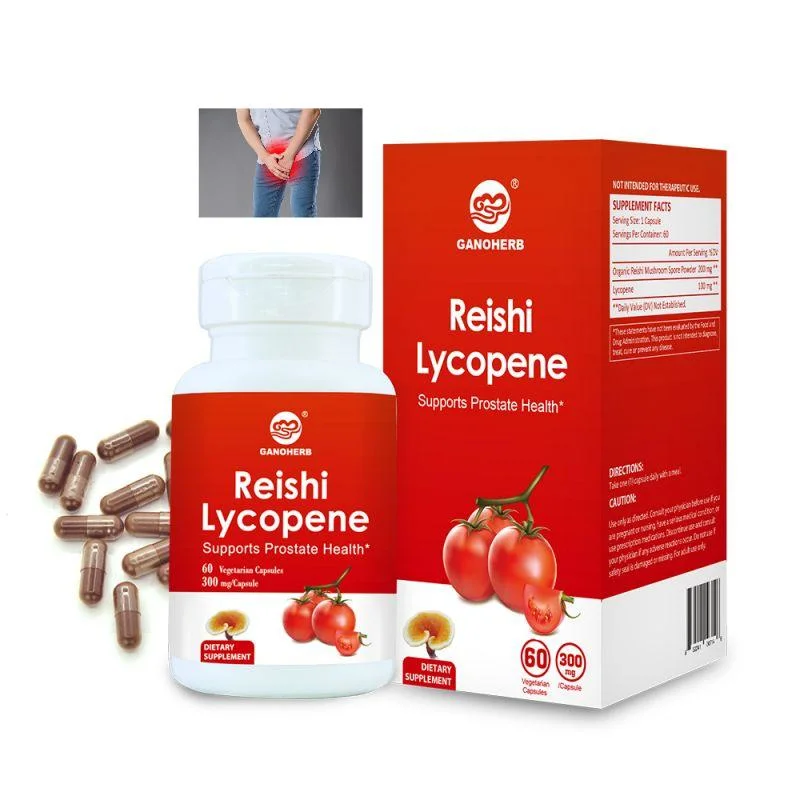 Suplemento Ganoherb Reishi Lycopene Powder Capsules Herbal Supplements for Prostate Health Support 300mg