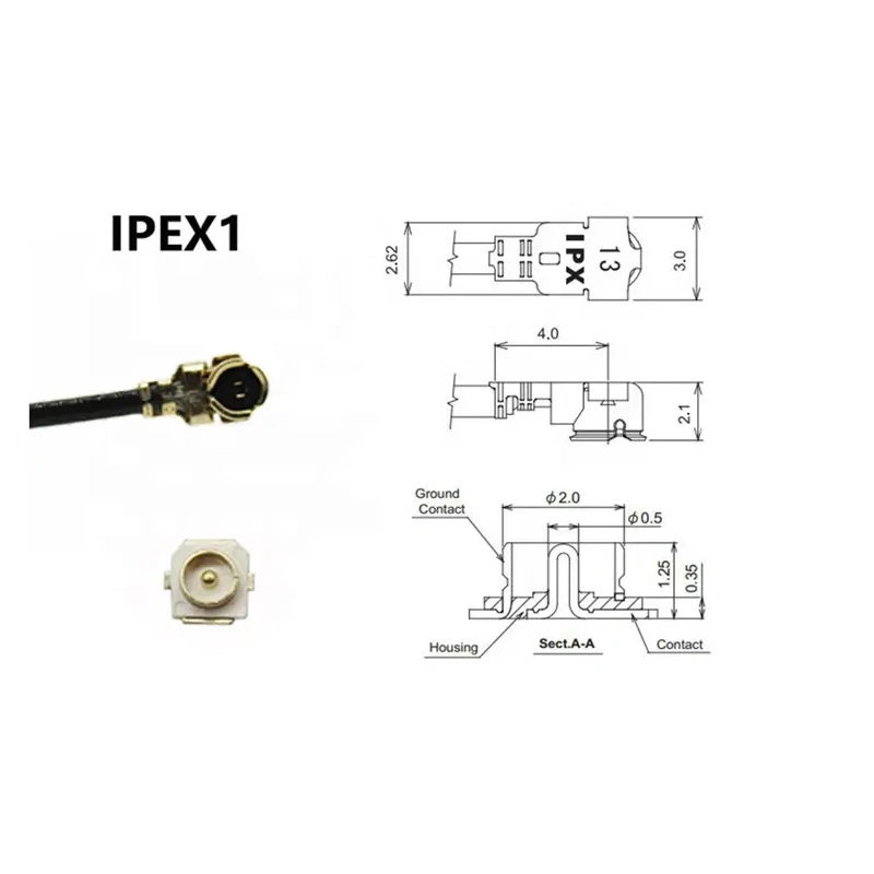 High Hain Internal FPC WiFi 5.8GHz Antenna with 1.13cable for Drone Router