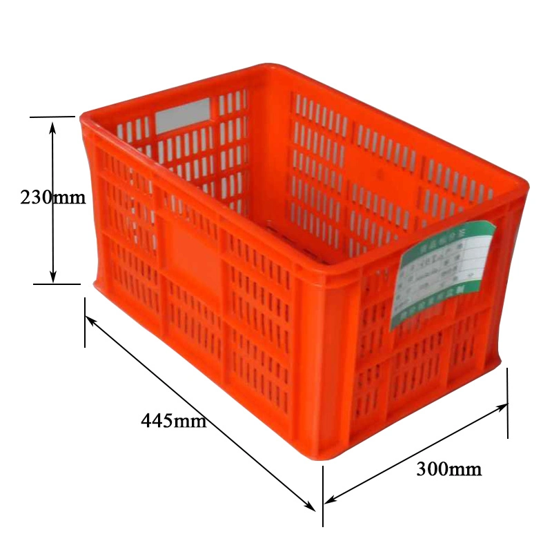 La caja de almacenamiento de plástico logística Busket plástico Caja de volumen de negocios para la casa moviendo