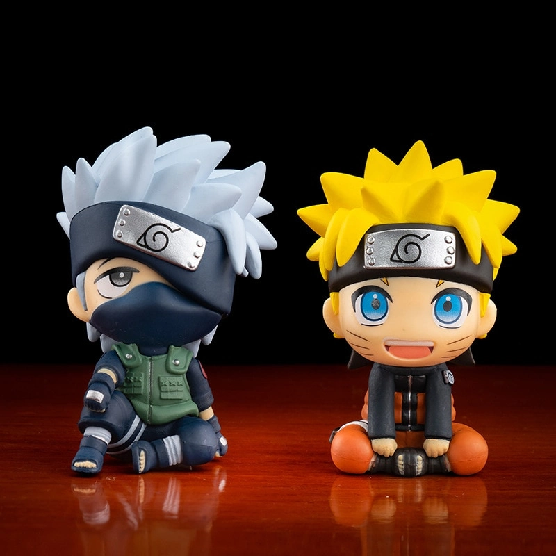 Lindo Q Figurals juguetes de Naruto Uzumaki Sasuke Uchiha Itachi Kakashi figurita de acción modelo