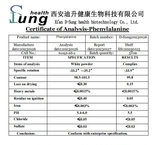 Pharmaceutical Grade CAS 62056-68-2 Phenylalanine Powder Anti-Cancer Phenylalanine Intermediate Phenylalanine