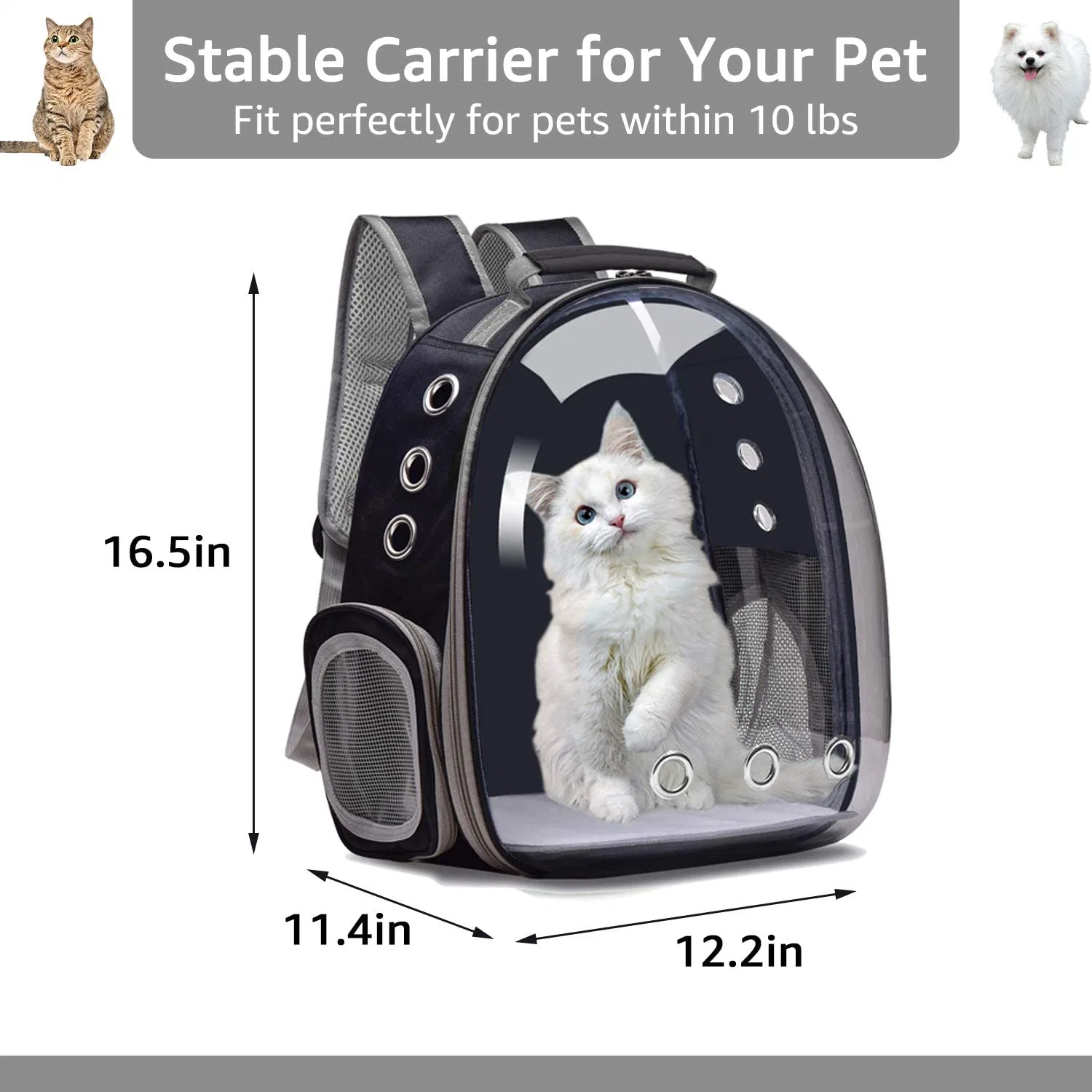 Space Capsule Pet Carrier Bag Dog Hiking Backpack