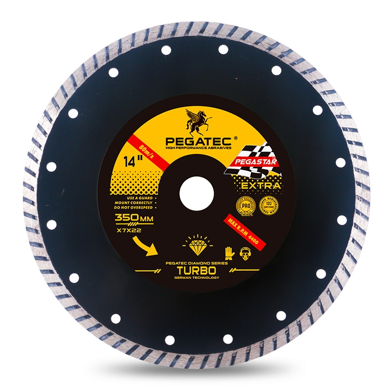 14" 350mm Turbo Segment Ultra Hard Materials Hot Press Diamond Cutting Disc Saw Blade to Cut Ceramic Floor Tile Tools