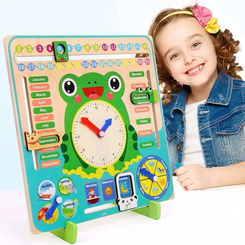 Weather Season Calendar Clock Time Week Cognitive Preschool Education Enlightenment Toy