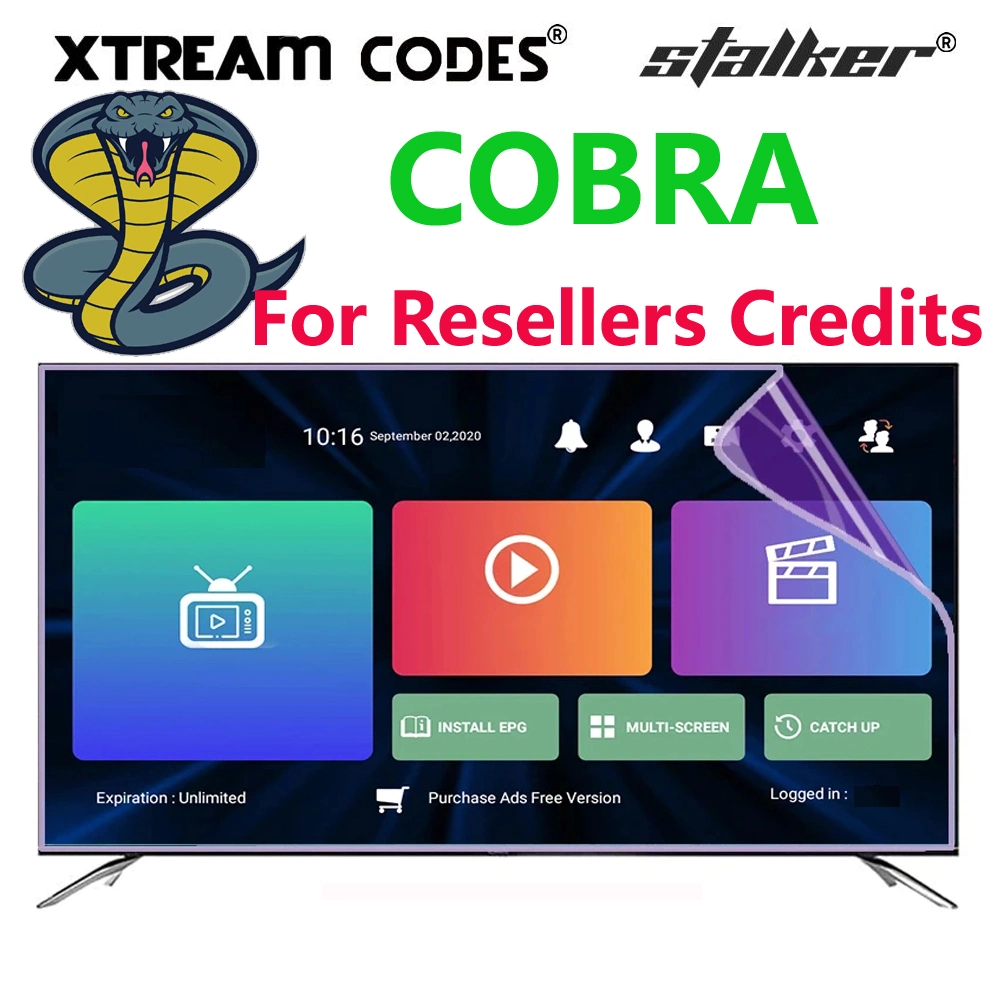 Cobra IPTV Reseller Panel Subscription Code for All Europe Nederland Belgium Germany Channels IPTV Smarters 4K Ott Credits