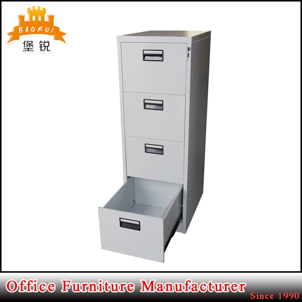 Steel Metal Office Furniture 4 Drawer Storage Vertical Filing Cabinet