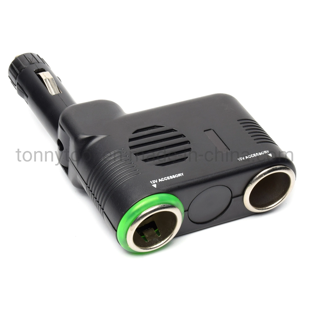 DC 12V 2 Way Car Cigarette Lighter Socket Charger Splitter