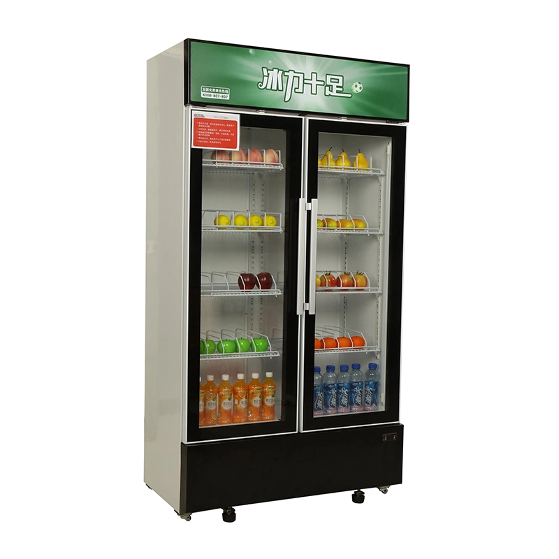 China buen Precio el más popular 590L congelador vertical refrigeración Cerveza bebidas Display Freezer