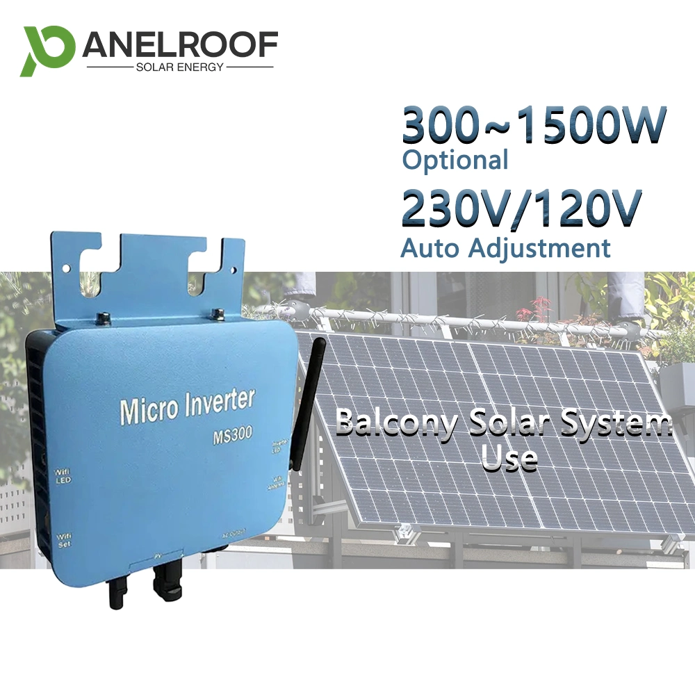 Panelroof WiFi Monitoreo Micro Balcony sistema Solar uso 400W 500W 600W 800W 1000W 1200W 1500W Mini sistema Solar