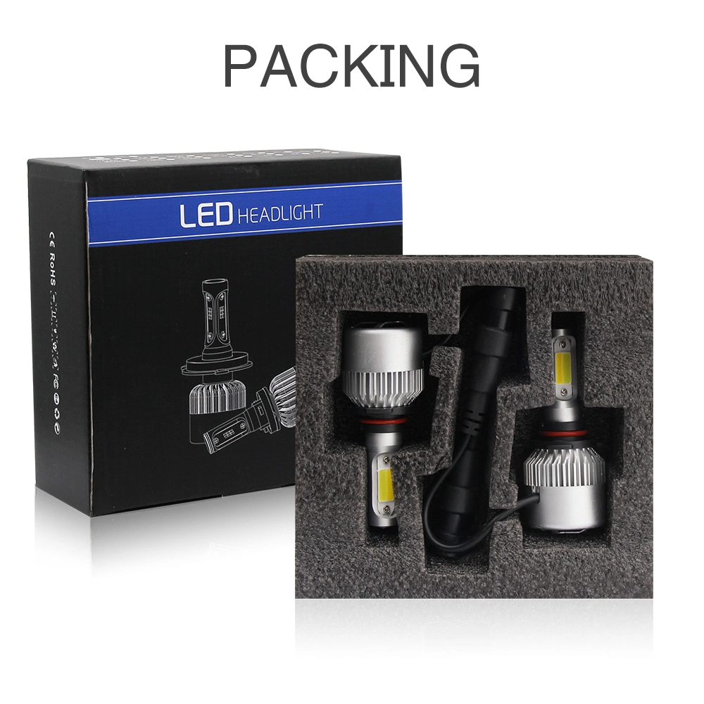 Car Head Light 9004 Lighting Logo Print Package Design 9005 9006 H11 Dual Color S2 H4 H7 LED Lamp Bulb Kit