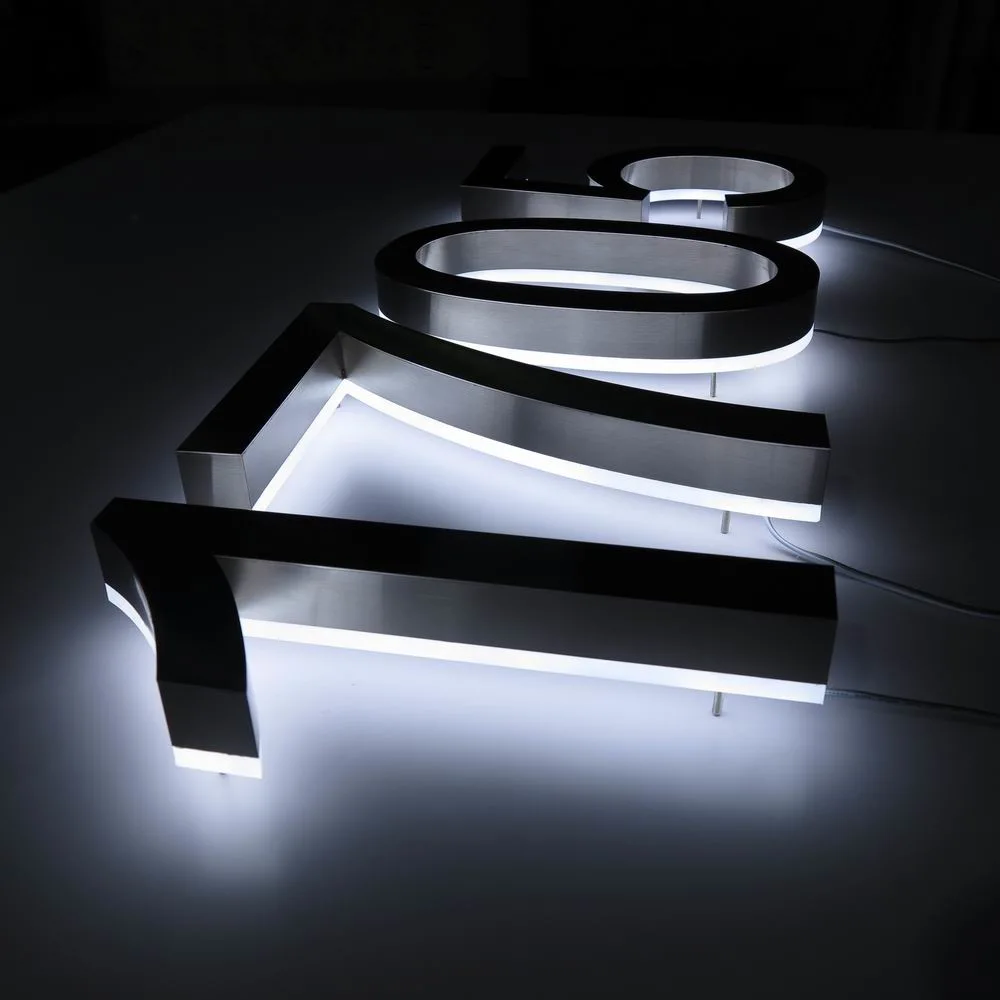 High quality/High cost performance  304 Type Stainless Steel LED House Number Sign