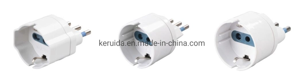 Eléctrico Italiano Multi 3 Round Pin Macho y Hembra Industrial Adaptador de enchufe