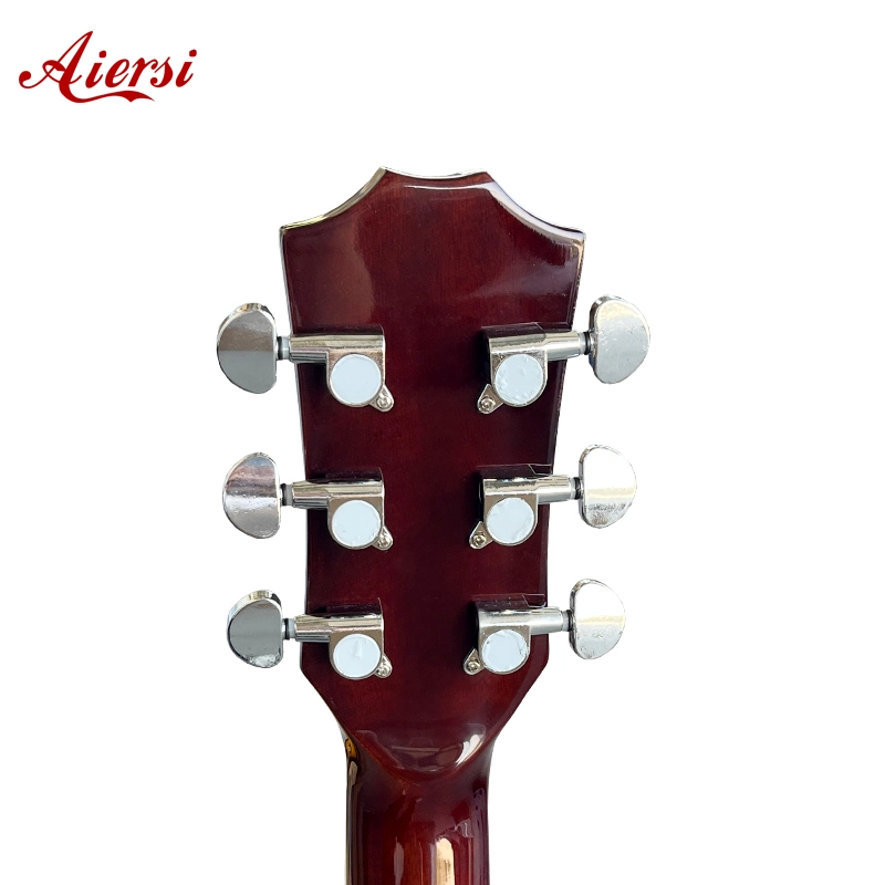 Aiersi Factory Cutaway Shape Gloss Finish Электрическая акустическая гитара Basswood С подборщиком 7545