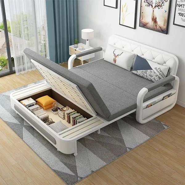 Multiply Function Divan Sleeper Living Room Fabric Folding Sofa Bed