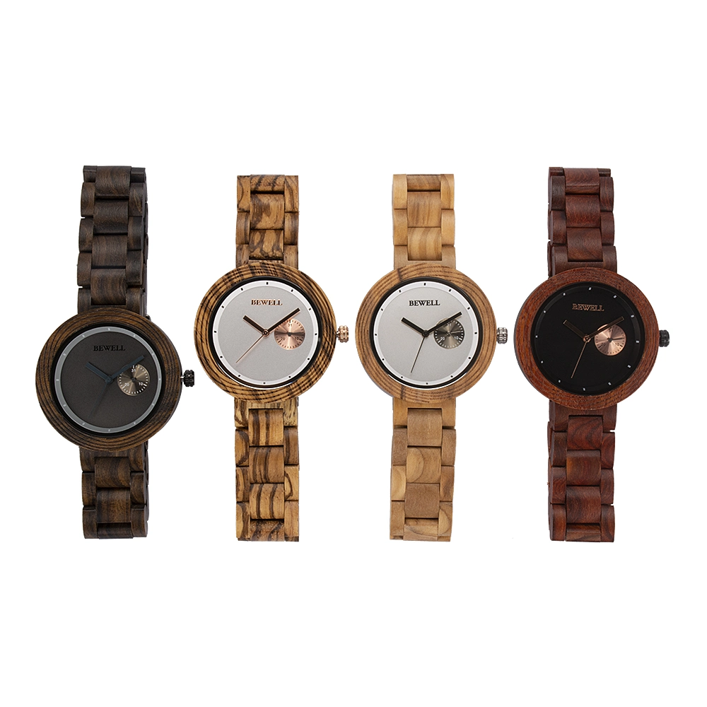 Custom Natural Handcrafted Zebra Black Sandalwood Mens All Wood Watches with Private Label